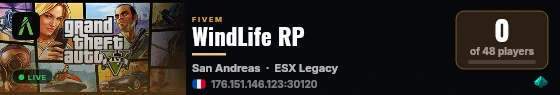 WindLife RP live status badge