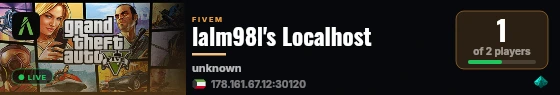 lalm98l's Localhost live status badge