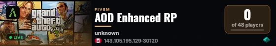 AOD Enhanced RP live status badge
