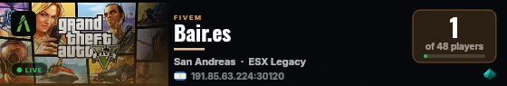 Bair.es live status badge