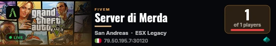 Server di Merda live status badge