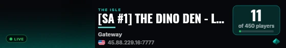 [SA #1] THE DINO DEN - LOW RULES - 3xGROWTH live status badge