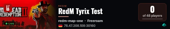 RedM Tyrix Test live status badge