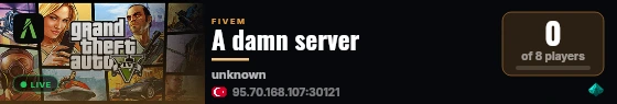 A damn server live status badge