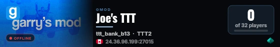 Joe's TTT live status badge
