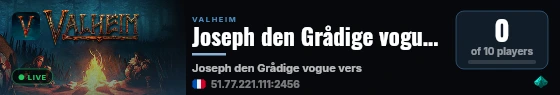 Joseph den Grådige vogue vers Jotunheim live status badge