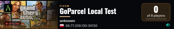 GoParcel Local Test live status badge