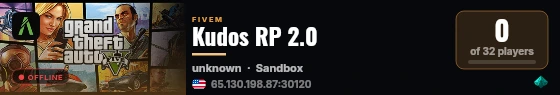 Kudos RP 2.0 live status badge