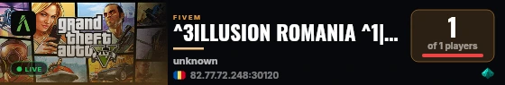 ^3ILLUSION ROMANIA ^1| STAFF FREE |^0AMedium Roleplay live status badge