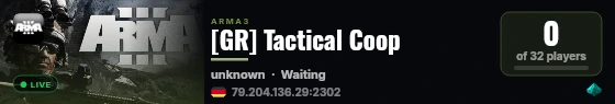 [GR] Tactical Coop live status badge