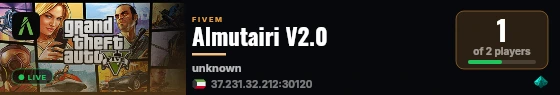 Almutairi V2.0 live status badge