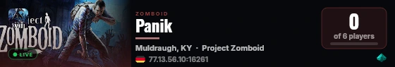 Panik live status badge