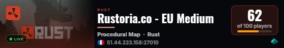 Rustoria.co - EU Medium live status badge
