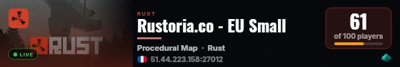Rustoria.co - EU Small live status badge