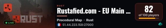 Rustafied.com - EU Main | JUST WIPED 28.08 live status badge