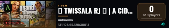 🔥 TWISSALA RJ 🔥 | A CIDADE CARIOCA 🇧🇷 | RP • FAVELA • FACÇÕES • CARROS live status badge
