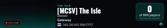 [MCSV] The Isle live status badge