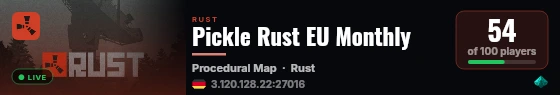 Pickle Rust EU Monthly live status badge