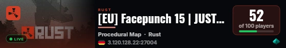 [EU] Facepunch 15 | JUST WIPED 28.08 live status badge