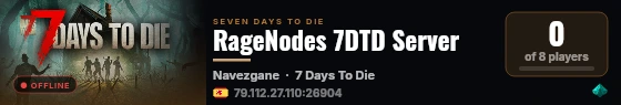 RageNodes 7DTD Server live status badge