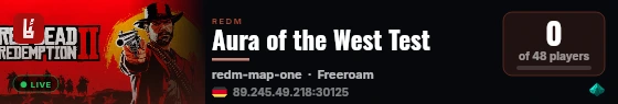 Aura of the West Test live status badge