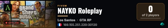 NAYKO Roleplay live status badge