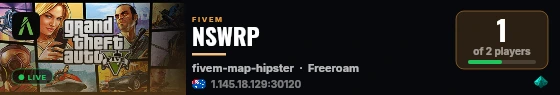 NSWRP live status badge