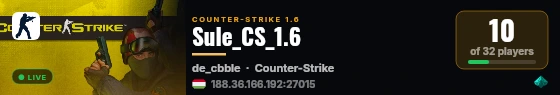 Sule_CS_1.6 live status badge