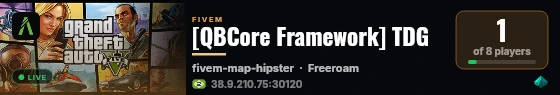 [QBCore Framework] TDG live status badge