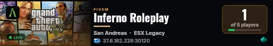 Inferno Roleplay live status badge
