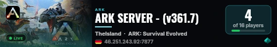 ARK SERVER - (v361.7) live status badge