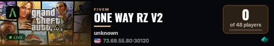 ONE WAY RZ V2  live status badge