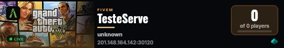 TesteServe live status badge