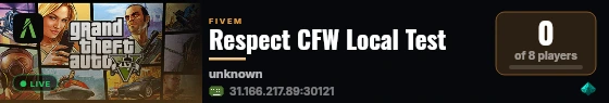 Respect CFW Local Test live status badge