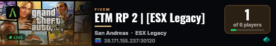 ETM RP 2 | [ESX Legacy] live status badge