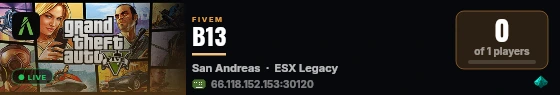 B13 live status badge
