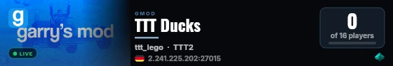 TTT Ducks live status badge