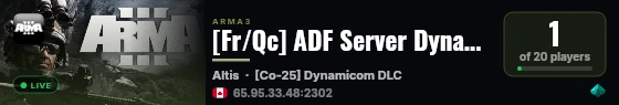 [Fr/Qc] ADF Server Dynamicom live status badge