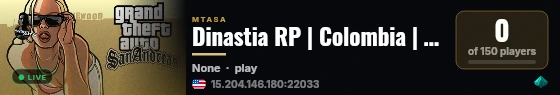 Dinastia RP | Colombia | Dominicano | Gang | Policia | Rol live status badge
