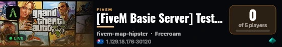 [FiveM Basic Server] Test Server live status badge