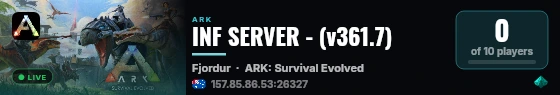 INF SERVER - (v361.7) live status badge