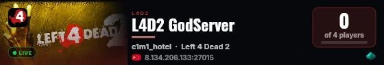 L4D2 GodServer live status badge