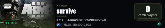 survive live status badge