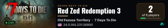 Red Zed Redemption 3 live status badge