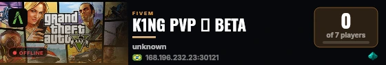 K1NG PVP ▬ BETA live status badge
