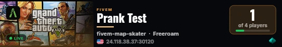 Prank Test live status badge