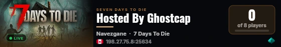 Hosted By Ghostcap live status badge