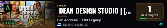  DEAN DESIGN STUDIO | [ESX Legacy] live status badge