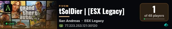 tSolDier | [ESX Legacy] live status badge