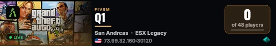 Q1 live status badge
